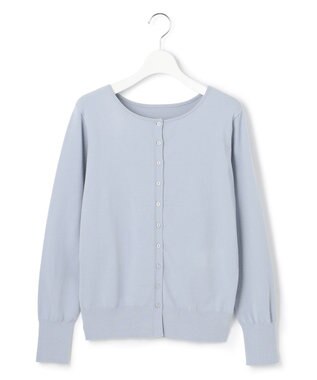 23区 【前後着用可能】ヴィスコースストレッチ カーディガン サックス