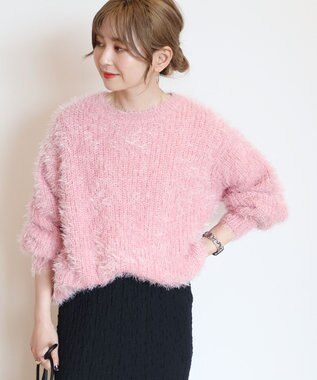 AMERICAN HOLIC フェザーゆるニットプルオーバー Pink