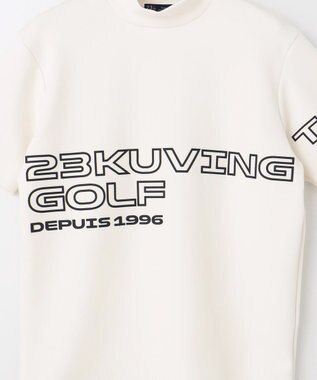 23区GOLF 【MEN】【UVカット・吸水速乾】グラフィック モックネックシャツ ホワイト系