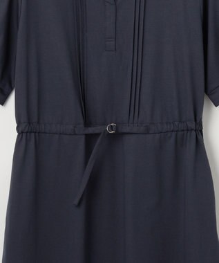 J.PRESS LADIES L 【接触冷感・洗える】プレーティングジャージー ワンピース ネイビー系