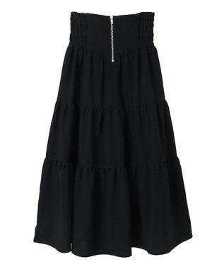 Green Parks ・ELENCARE DUE リネンライクティアードスカート Black