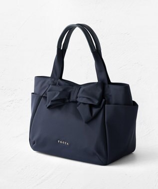 TOCCA 【大人百花掲載】KNOT IN HEART NYLONTOTE M トートバッグ M ネイビー系