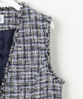 J.PRESS LADIES ファニーツイード ジレ ネイビー系