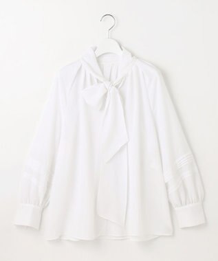 自由区 【カタログ掲載】ソフトスパンビエラボウタイ ブラウス オフ