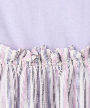 ANY KIDS キャミソール ドッキングTシャツ ラベンダーストライプ