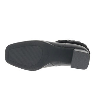 Maison de FLEUR パールリボンファーブーツ Black