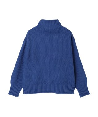 Green Parks 洗える　カノコ編みニットプルオーバー Blue