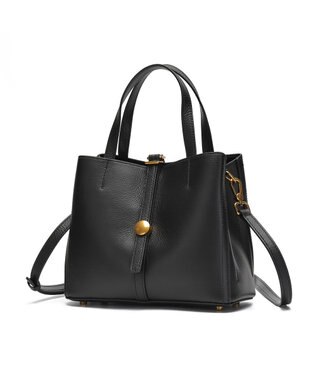 style code ［RICKERS/リッカーズ］ナチュラルレザーアオリハンドバッグ ブラック