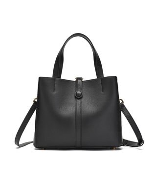 style code ［RICKERS/リッカーズ］ナチュラルレザーアオリハンドバッグ ブラック