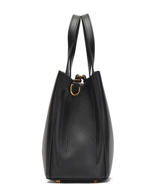 style code ［RICKERS/リッカーズ］ナチュラルレザーアオリハンドバッグ ブラック