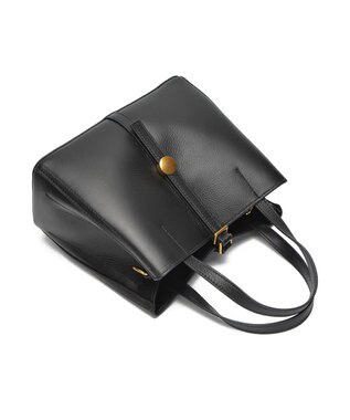 style code ［RICKERS/リッカーズ］ナチュラルレザーアオリハンドバッグ ブラック