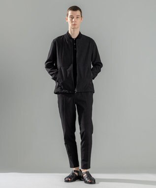 JOSEPH HOMME ＜新色追加＞新素材【通気性/ストレッチ】トリコサッカーストレッチ 　ジップアップブルゾン ブラック系