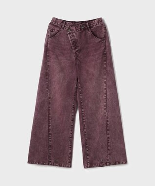 GRACE CONTINENTAL ラップ2wayデニムパンツ ボルドー