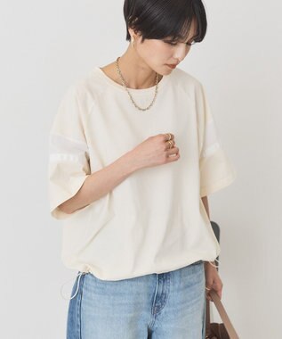 AMERICAN HOLIC 異素材ラインプルオーバー Off White