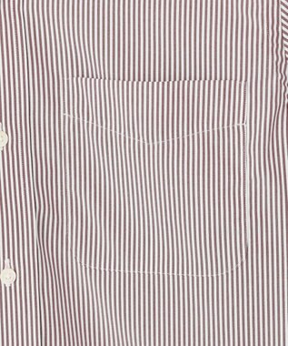 J.PRESS MEN 【PREMIUM PLEATS / 形態安定】ロンドンストライプ ドレスシャツ / B.D. ワイン系1