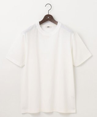 JOSEPH ABBOUD 【キングサイズ・吸水速乾】リーフ柄ジャガード クルーネック Tシャツ