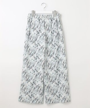 UNFILO 【撥水/UVケア/接触冷感】シャカ楽ストレッチ ワイド柄パンツ ブラック系1