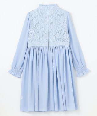 組曲 KIDS 【150-170㎝】レースシフォン ワンピース サックスブルー系