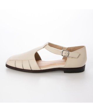 ing <ing>【WEB限定】Tストラップデザインシューズ アイボリー