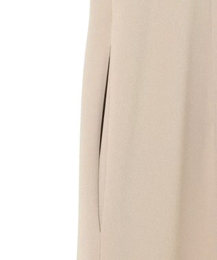 BEIGE， 【セットアップ対応】CINDY / 配色ライン クルーネックドレス Taupe x White