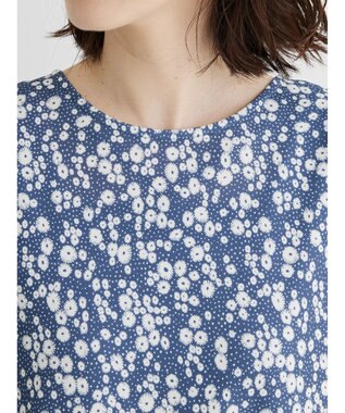 Green Parks ・ＲＡＹ　ＣＡＳＳＩＮ　フラワーｐｔナローワンピース Blue