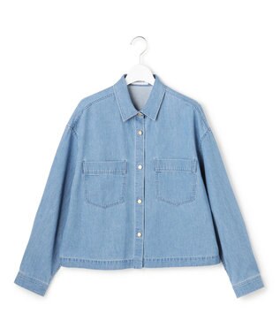 23区 【先行予約】ライトダンガリー デニムショートシャツ ターコイズブルー系