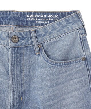 AMERICAN HOLIC ダメージワイドデニム Light Indigo