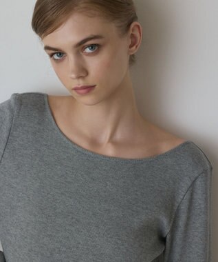 GRACE CONTINENTAL ウ－ルコットンテレコトップ グレー