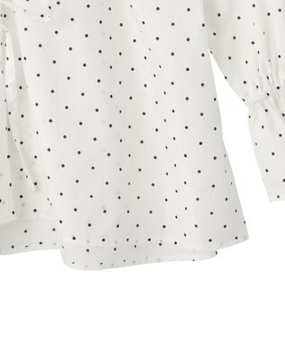 earth music&ecology 【イージーケア】TRキュプラダブルボタンフリルシャツ Dot