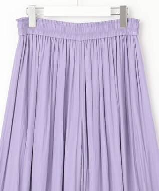 自由区 【WEB限定/洗える】ツイルギャザーパンツ ライラック系