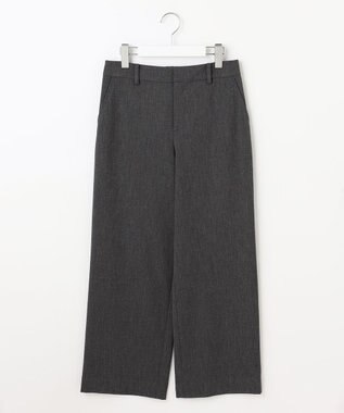 J.PRESS LADIES L 【洗える】T/Rアルガンシルク ワイド パンツ ライトグレー系