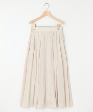 組曲 【WEB限定】ギャザーライトデシン タックスカート サンドベージュ系