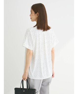 Green Parks ２ｗａｙ　フレンチスリーブ釦付ブラウソー Dot