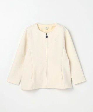 組曲 KIDS 【110-140㎝】フラワーキルト パーカー アイボリー