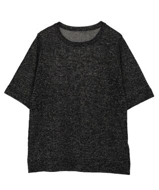 Green Parks ・Ｐｅｔｉｔ　Ｆｌｅｕｒ　ラメシアーニット Black