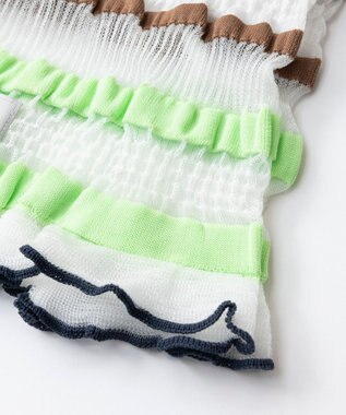 TRICOTE ボーダーシアー ニットバッグ 90WHITE