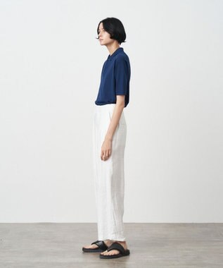 ATON LINEN VISCOSE | ワイドパンツ WHITE