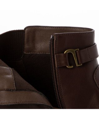 ing <ing>デザインショートブーツ ダークブラウン