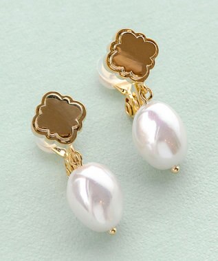  SWING PEARL CLOVER EARRINGS イヤリング