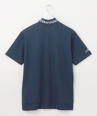 23区GOLF 【MEN】【吸水速乾/UVケア】ＹＥＬＬ柄ジャガード モックネック ネイビー系