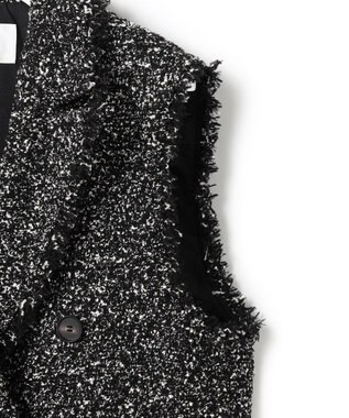 23区 L 【GOLD LABEL】CAMPOREバイカラーツイード ジレ モノトーン系