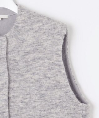 自由区 【WEB限定カラーあり】モヘアニット ジレ ライトグレー系