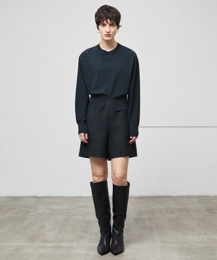 BEIGE， GRANET / ウールリバーショートパンツ Green×Top