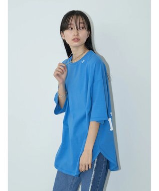 earth music&ecology Ｌｅｅ×ｅ．ｍ．ａ．ｅ　ＲＯＵＮＤＨＥＭ　ＴＥＥ Blue