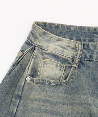 WEGO バギーハーフデニム デニム中濃色
