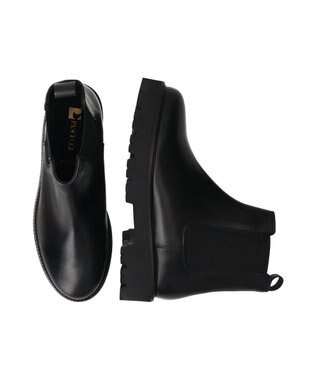 INTER-CHAUSSURES 【PASCUCCI】ラウンドトウベーシックサイドゴアブーツ ブラック