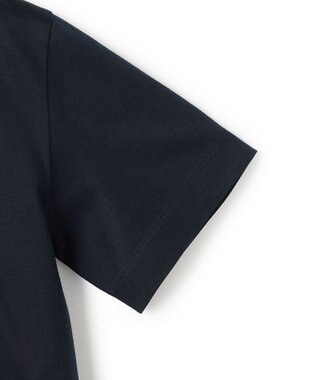 BEIGE， TORENIA / レザーポケットコットンクルーネックTシャツ Navy×Camel