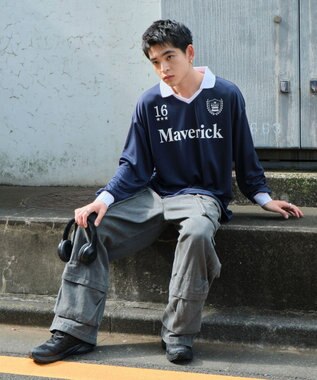 WEGO ドロストゲームロゴT（LS） ネイビー