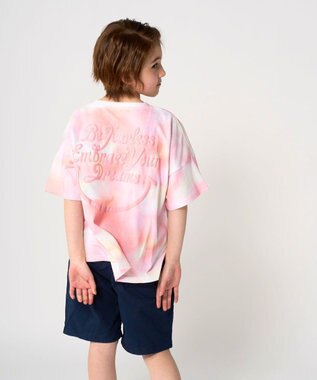 OP／FILA 【RUSTY】ニコちゃん×タイダイ柄半袖Tシャツ ピンク