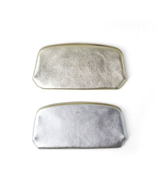 FOLNA RD ロング天溝がま口 財布 シルバー